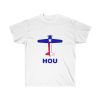 Texas Houston William P. Hobby Airport HOU Ultra Cotton Tee T-Shirt Airplane Texas Flag - Image 2
